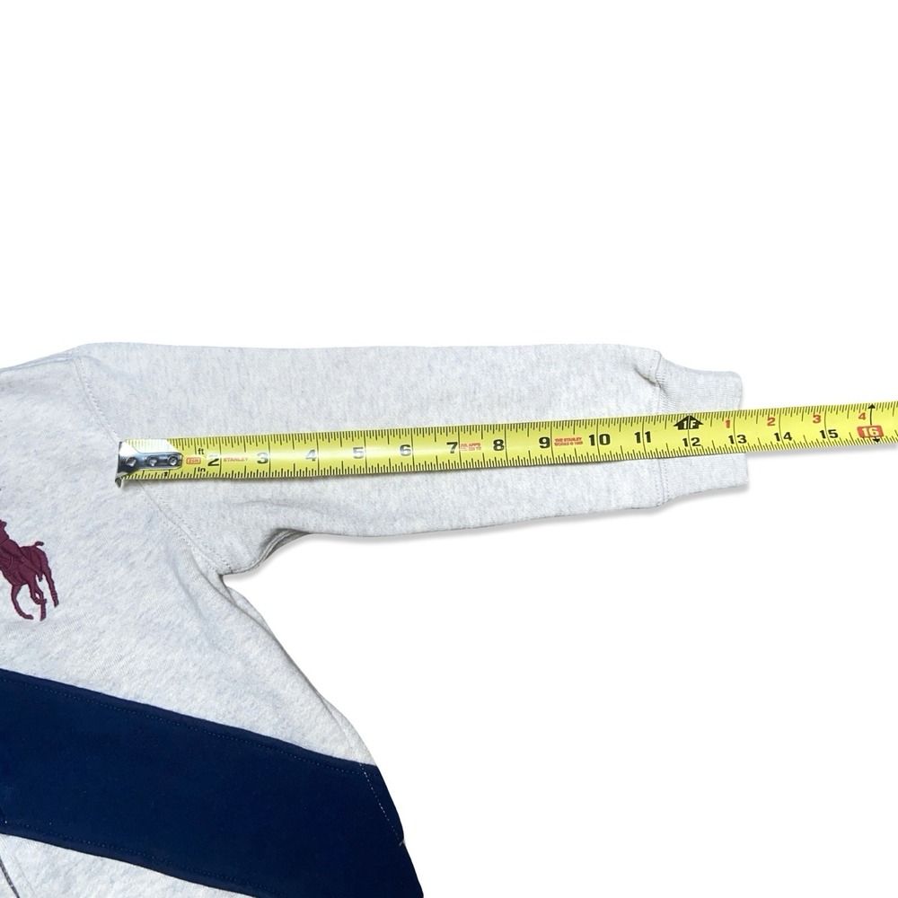 Polo Ralph Lauren Hoodie 4/4T Toddler Gray Full Zip Big Pony Logo Sweatshirt - Picture 7 of 8